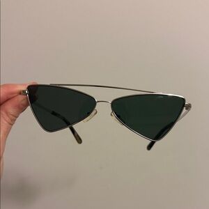 Michael Kors Silver and Black Cat-Eye Sunglasses